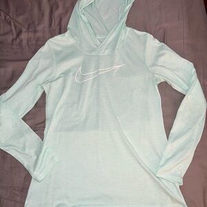 Nike Women's Light Blue Hoodie